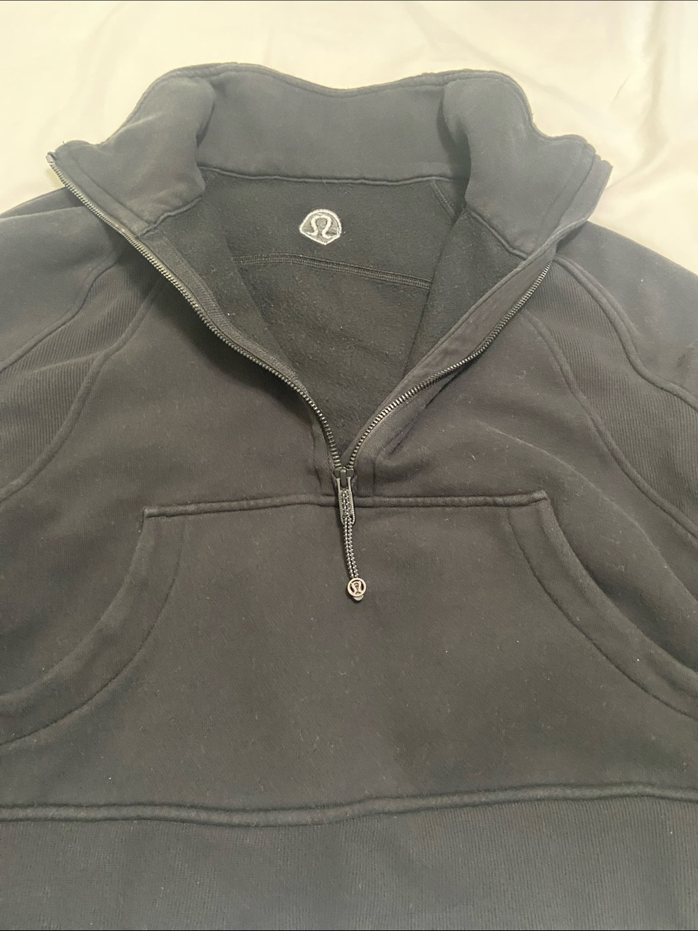 lululemon athletica Black Half-Zip Cropped Pullover - Picture 2 of 3